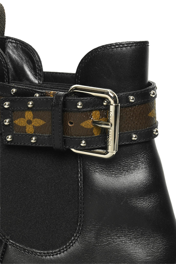 Louis Vuitton Size 41 Leather Studded Combat Boots
