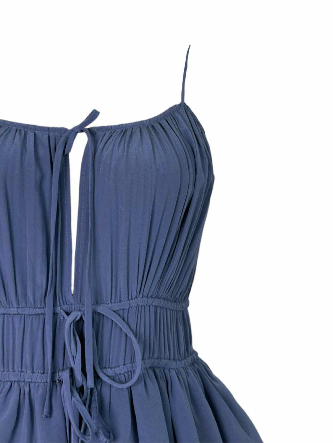 Ulla Johnson Size 8 Silk Sleeveless Ruffle Dress
