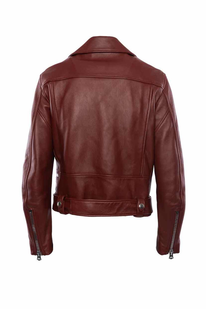 Acne Size 38 Leather Moto Jacket