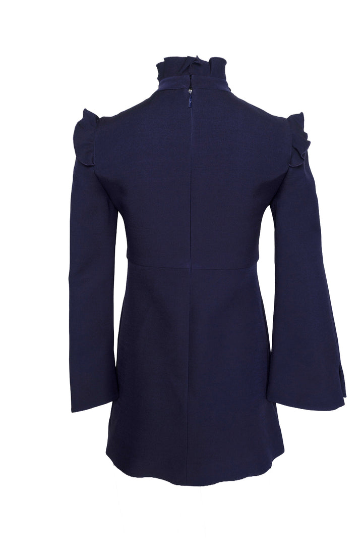 Fendi Size 36 2016 Ruffle Collar Mini Dress