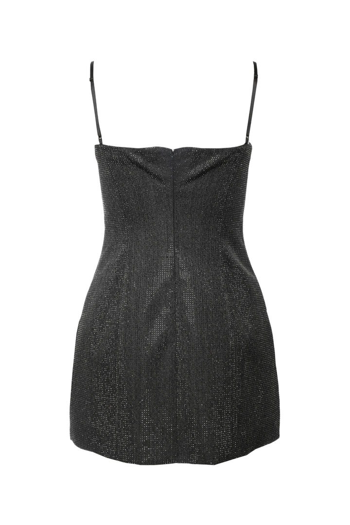 Alexander Wang Size 2 Crystal-Embellished Twill Mini Dress