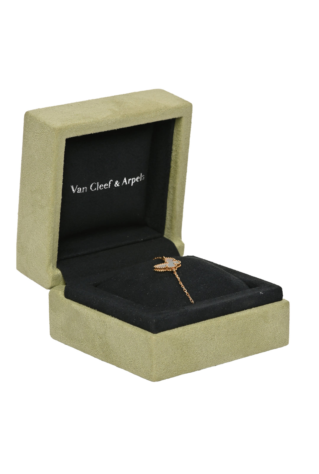 Van Cleef & Arpels 18K Yellow Gold & Mother of Pearl Sweet Butterflies Bracelet