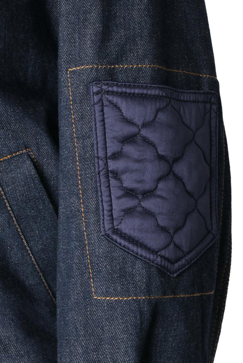 Fendi Size 36 Silk Quilted Denim Jacket