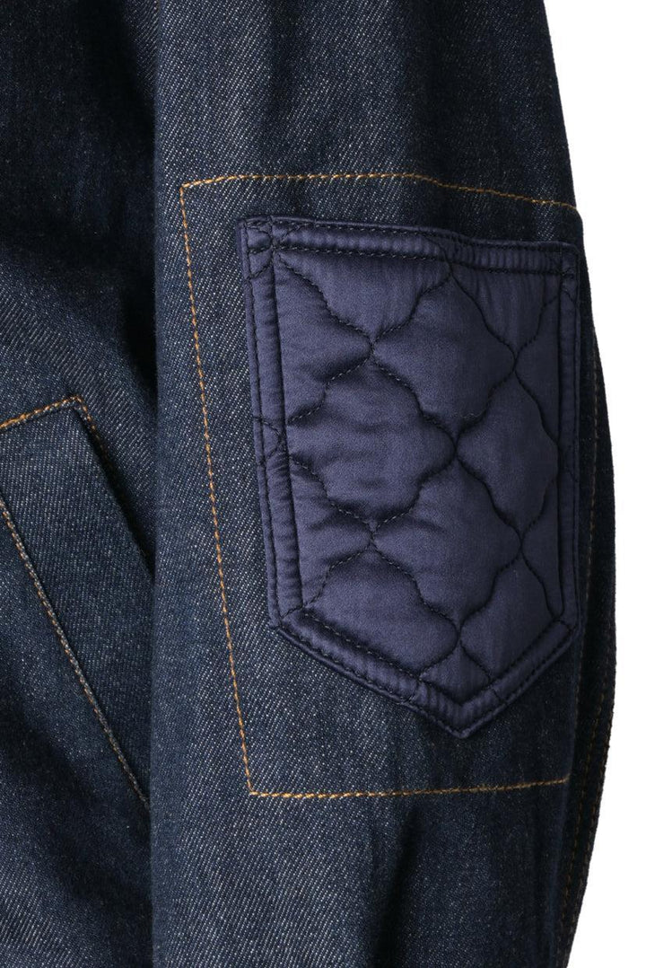 Fendi Size 36 Silk Quilted Denim Jacket
