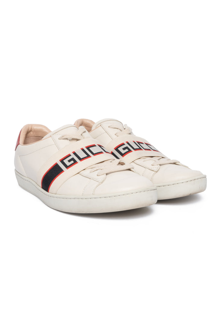 Gucci Size 39 Logo Web Trim Sneaker