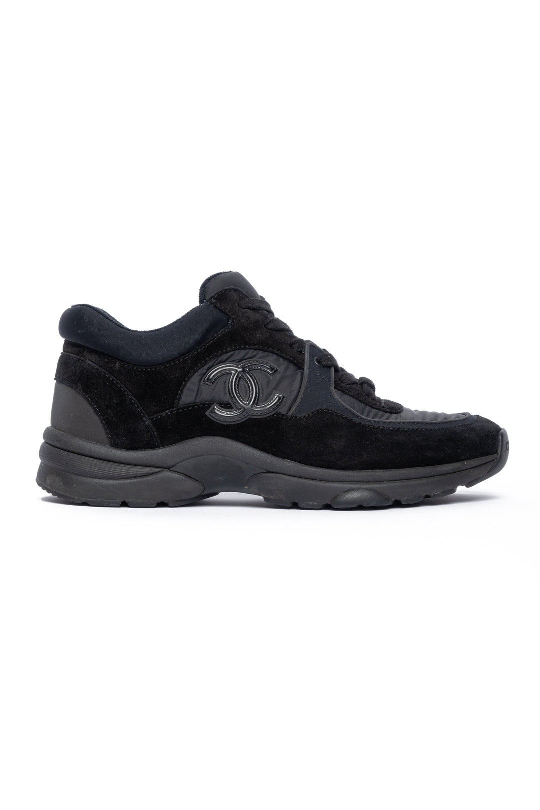 Chanel Size 36 Fabric & Suede CC Logo Sneaker