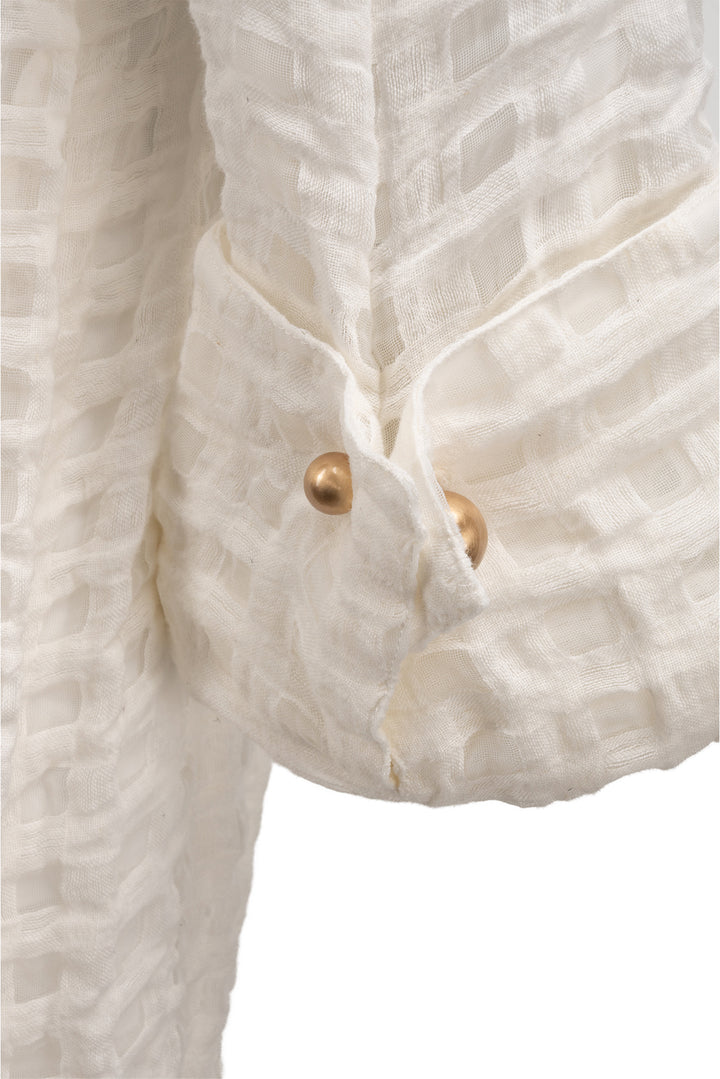 Cult Gaia Size XL Pernille Checked Sheer Maxi Dress