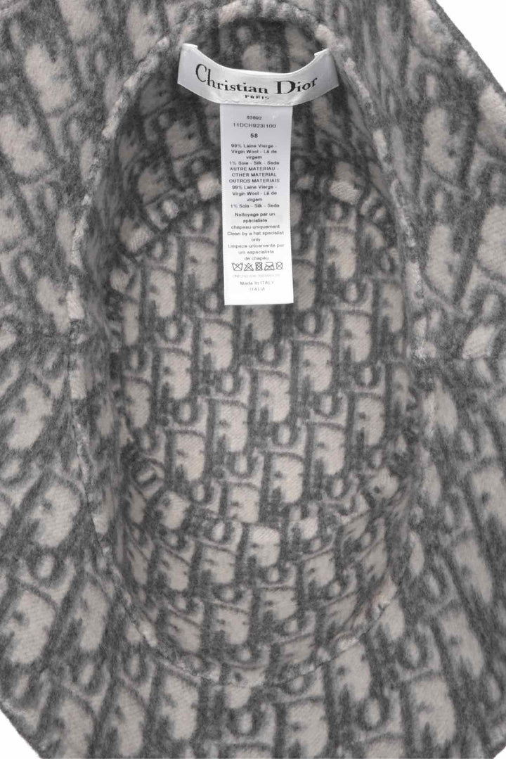 Dior Size 58 Reversible Oblique Small Brim Bucket Hat