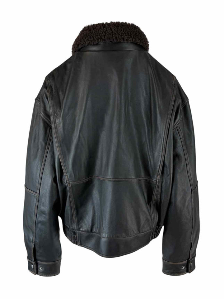 Aritzia Size L Leather Bomber Jacket