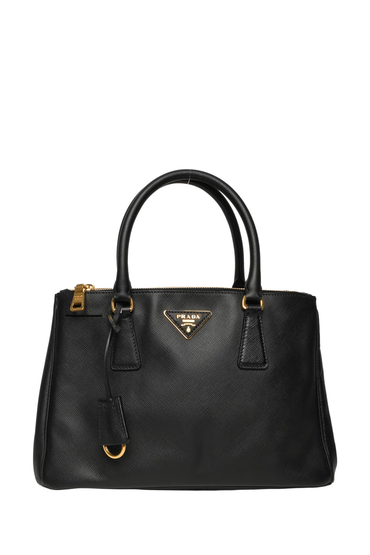 Prada Medium Saffiano Lux Leather Galleria Double Zip Tote