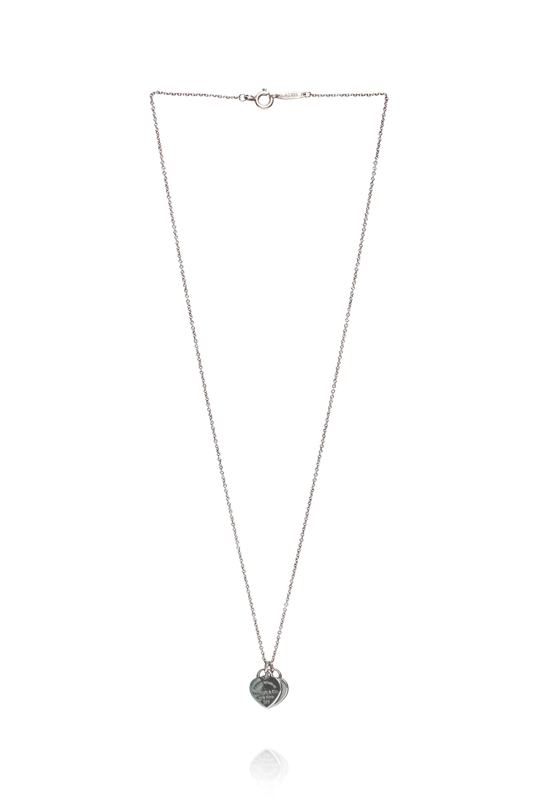 Tiffany & Co Tiffany Blue Double Heart Tag Pendant Necklace