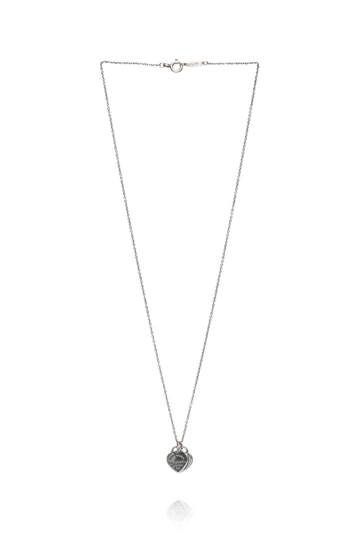 Tiffany & Co Tiffany Blue Double Heart Tag Pendant Necklace