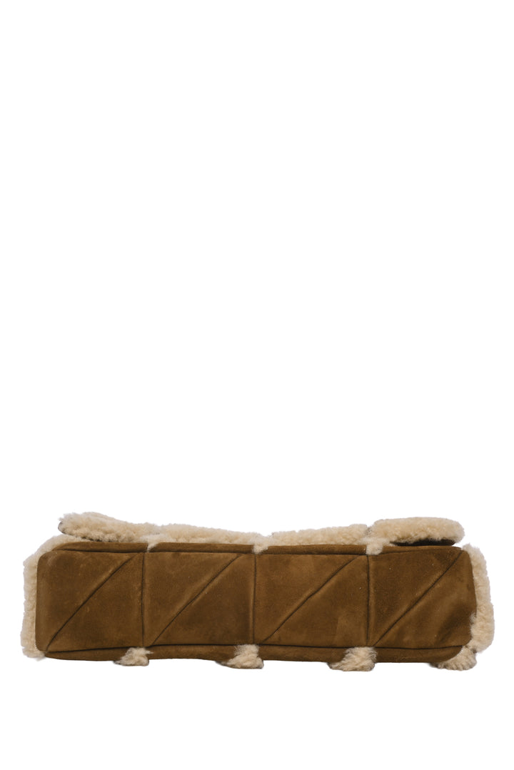 Saint Laurent 2022 Shearling Suede Patchwork Jamie Shoulder Bag