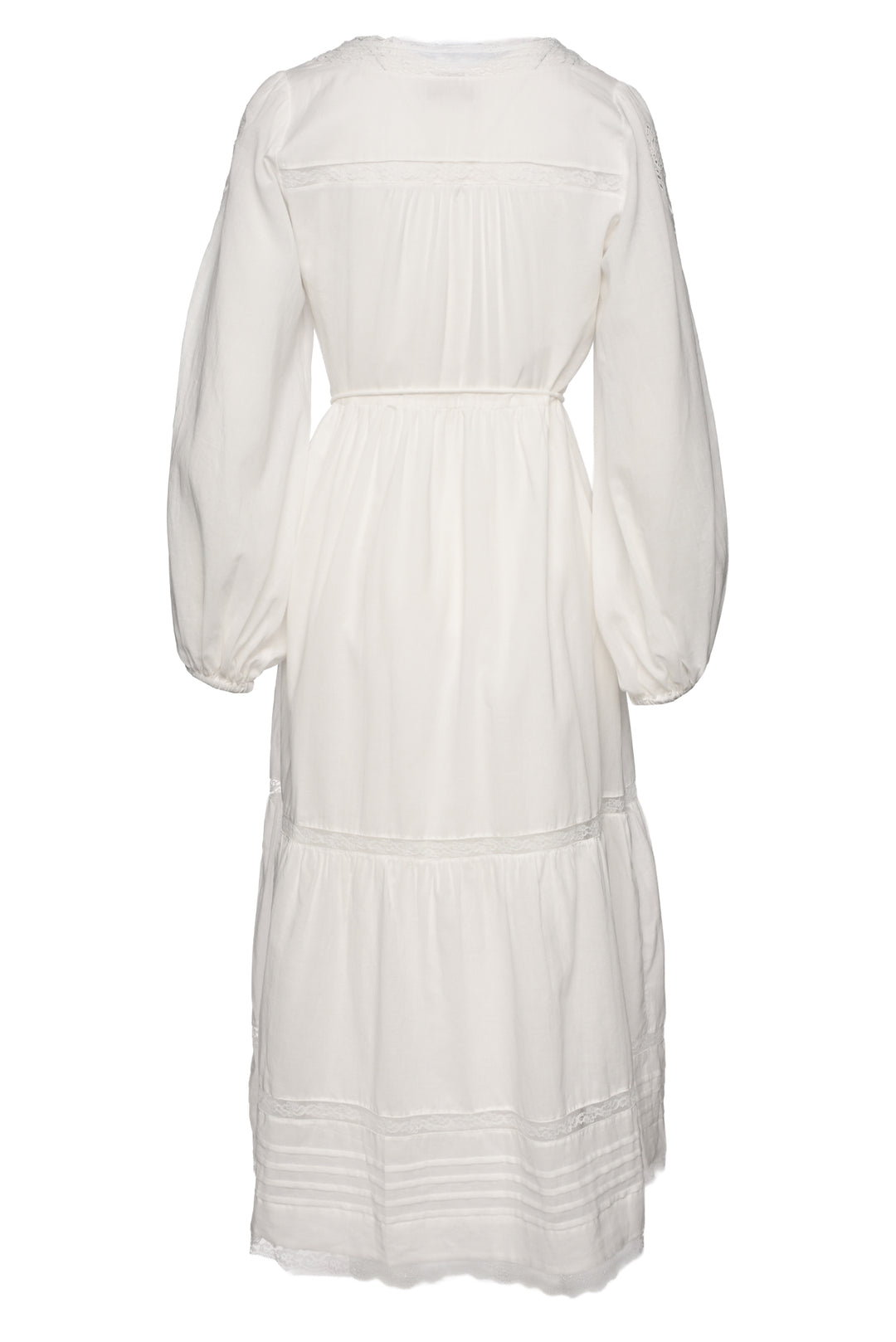 Caroline Constas Size XS Lace-Trimmed Embroidered Square Neck Cotton Midi Dress