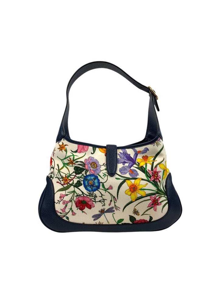 Gucci Flora Canvas Jackie Medium Shoulder Bag