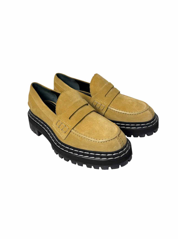 Proenza Schouler Size 38.5 Suede Lug Sole Loafers