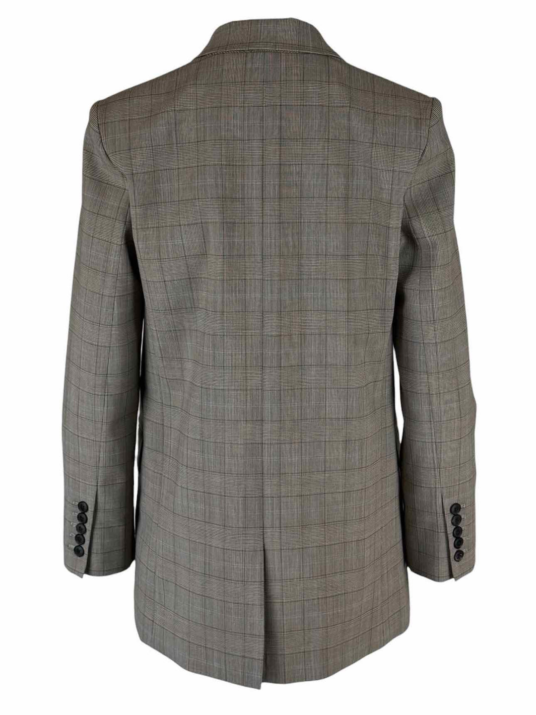 Nili Lotan Size 2 Single Breasted Plaid Wool Blazer