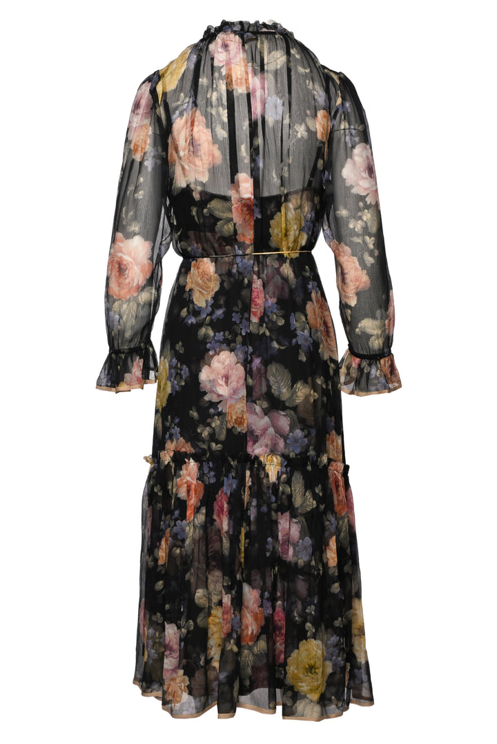 Zimmermann Size 3 Floral Luminosity Silk Maxi Dress