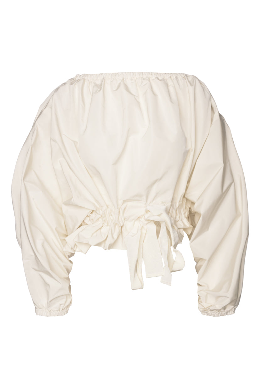 Patou Size 36 Grosgrain Puff Sleeve Tops