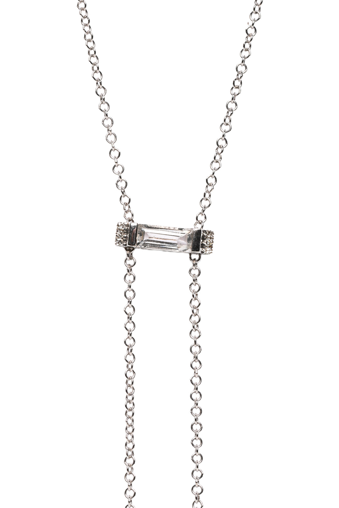 EF Collection 14K White Gold Diamond Necklace