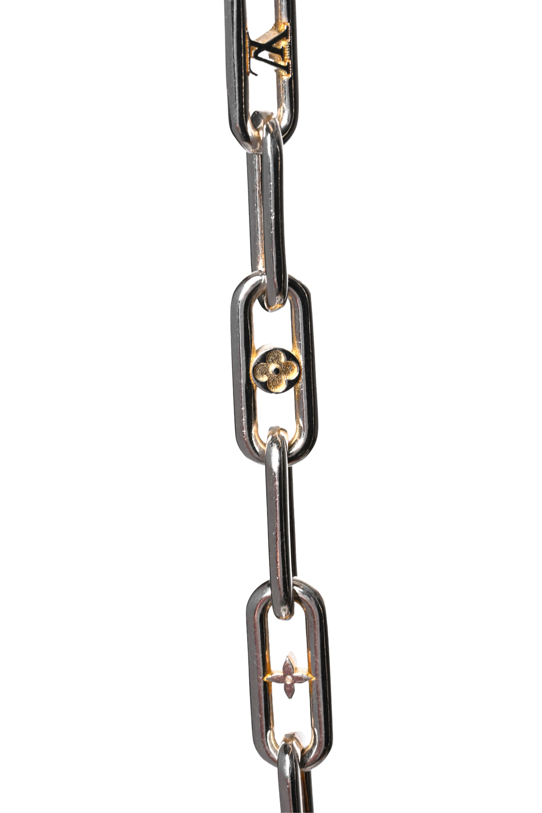 Louis Vuitton Logo Chain Silver Necklace