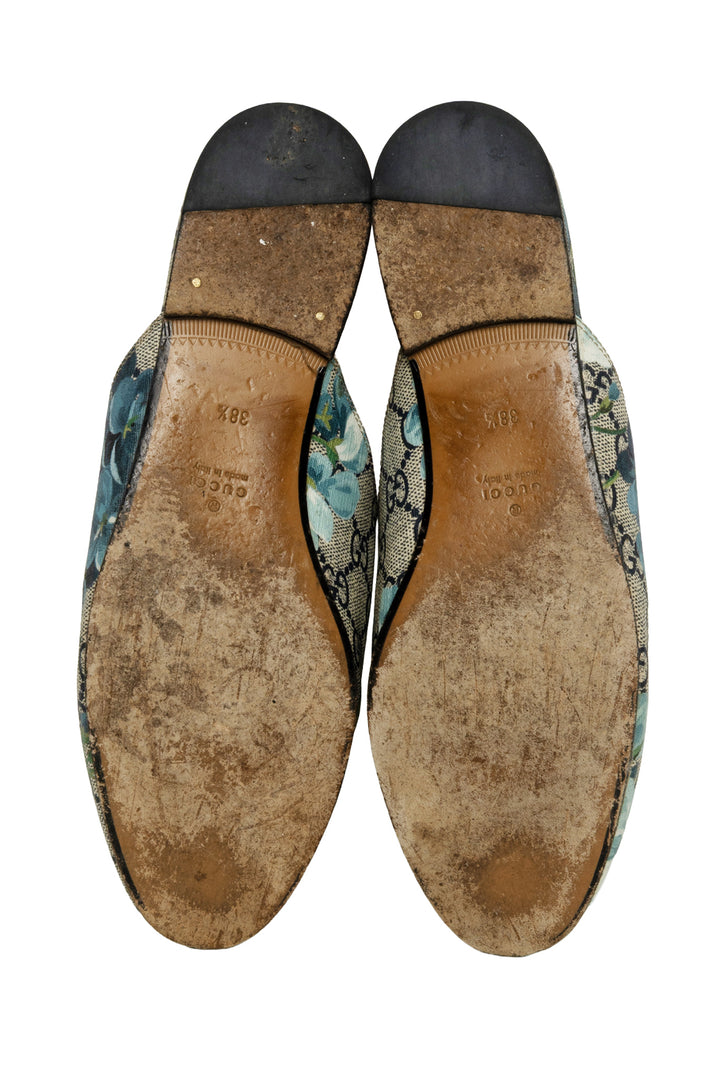 Gucci Size 38.5 Princetown GG Blooms Loafer