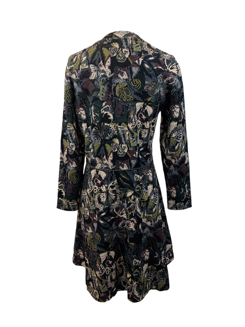 Valentino Size XL Camo Butterfly Jacquard Dress