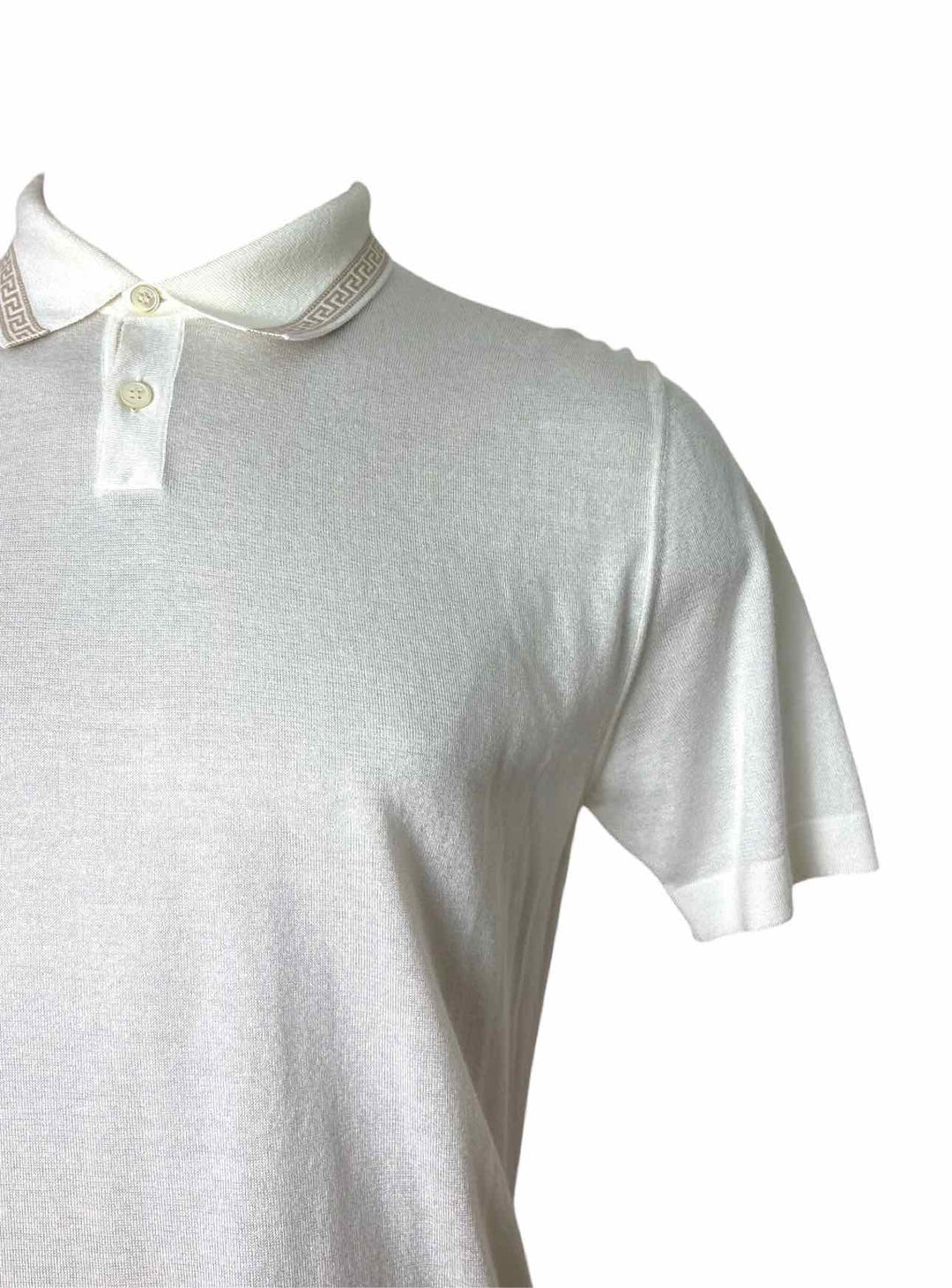 Versace Size 48 Men's Cotton Knit Polo Sweater