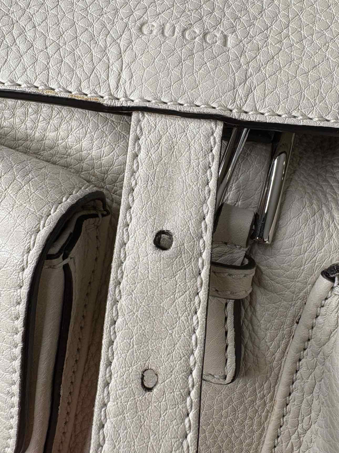 Gucci Bamboo Trim Leather  BackPack