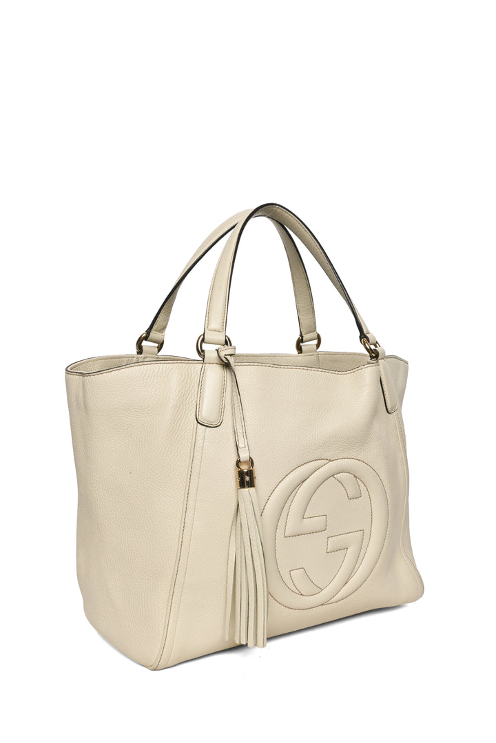 Gucci Pebbled Calfskin Soho Top Handle Tote