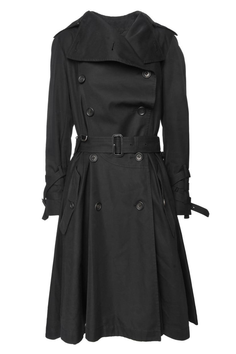 Issey Miyake Size 3 Cotton & Silk Blend Trench Coat