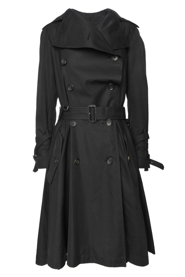 Issey Miyake Size 3 Cotton & Silk Blend Trench Coat