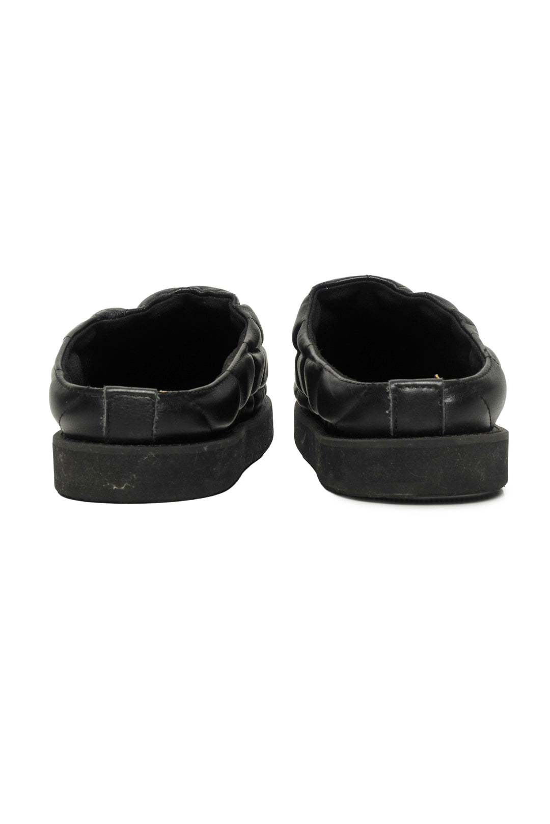 Y's by Yohji Yamamoto Size 3 Diamond Quilted Leather Slipper Flats