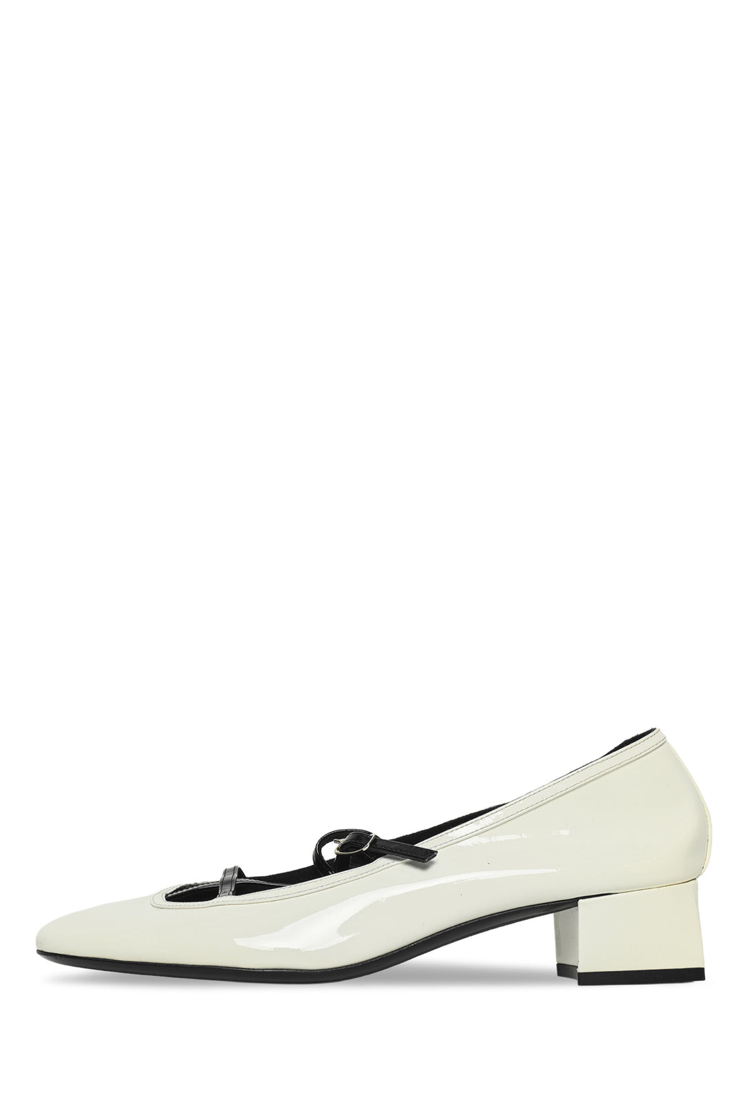 Khaite Size 38 Fawn Patent Leather Mary Jane Pumps