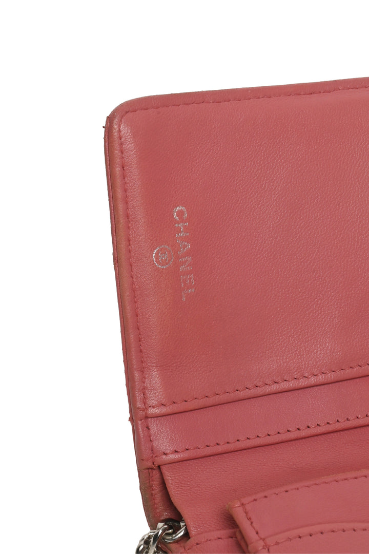 Chanel 2008-2009 Quilted Lambskin Long Flap Chain Wallet