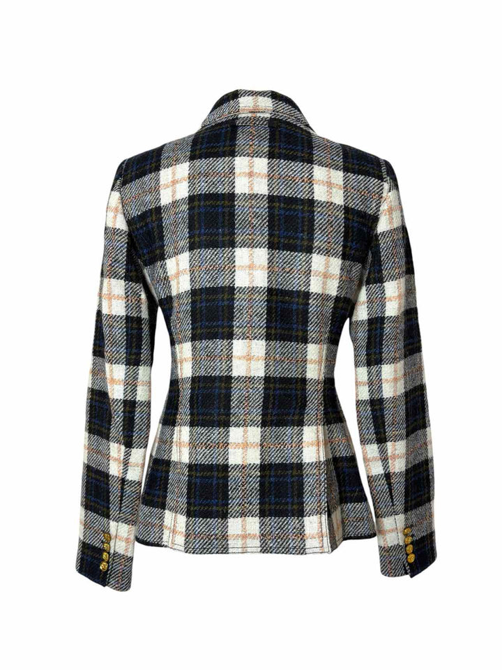 Smythe Size 10 Plaid Wool Tweed Blazer
