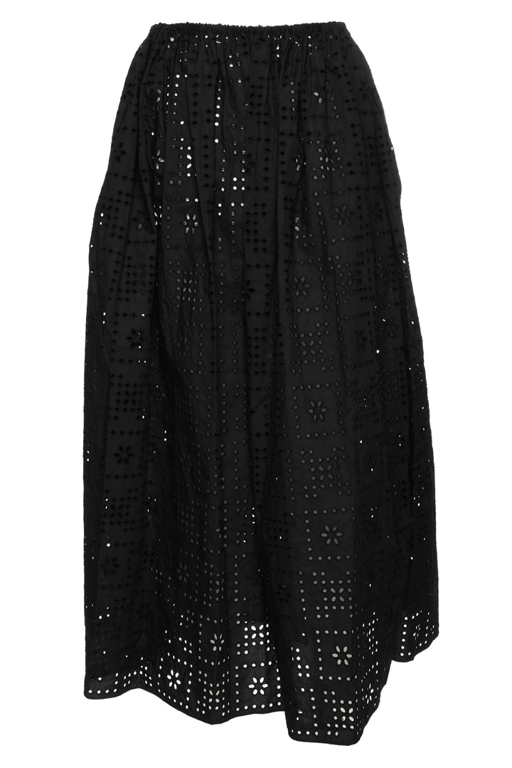 Matteau Size 2 Broderie Anglaise Cotton Poplin Skirt