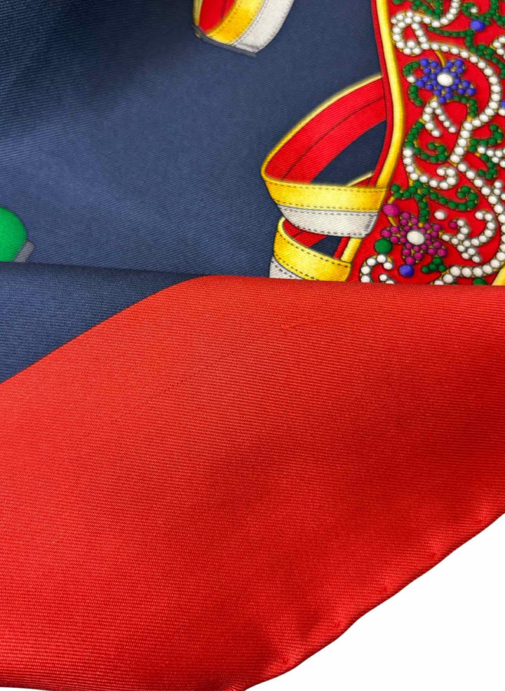 Ferragamo Iconic Shoe Pattern Silk Scarf