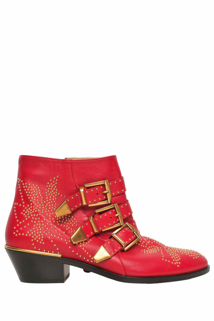 Chloe Size 37 Susanna Stud Buckle Ankle Boots