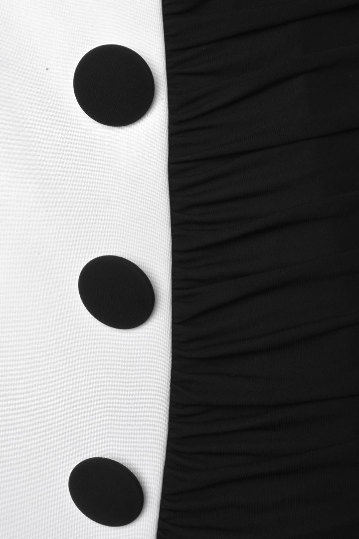 Balmain Size 40 Off The Shoulder Bodycon Mini Dress