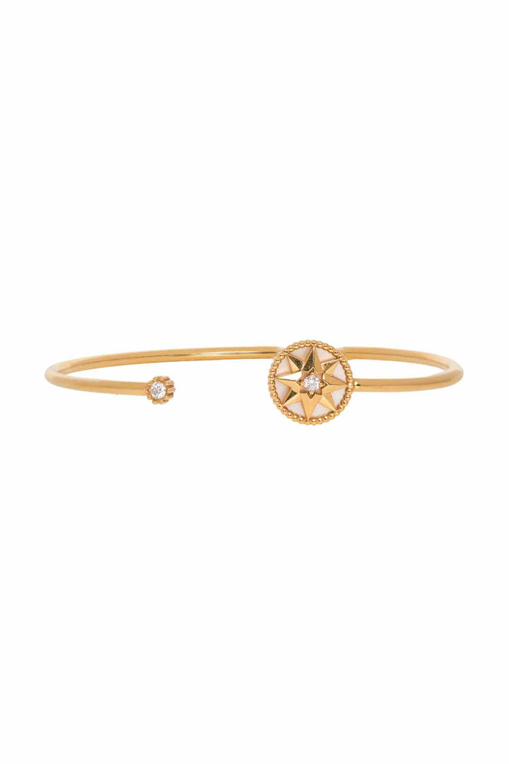 Dior 2023 18K Yellow Gold, Diamonds & Mother-of-Pearl Rose des Vents Bracelet