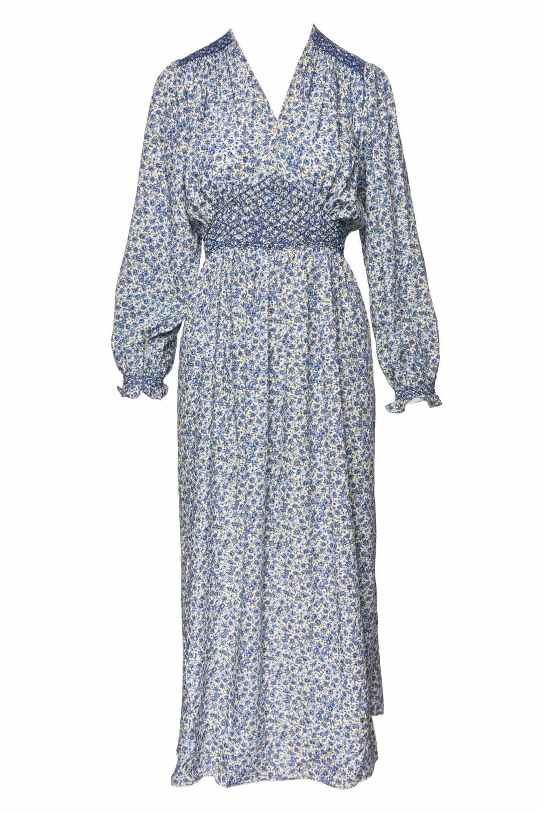 Loretta Caponi Size M Floral Print Long Dress