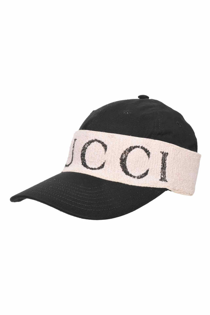 Gucci Size M Logo Print Headband Hat