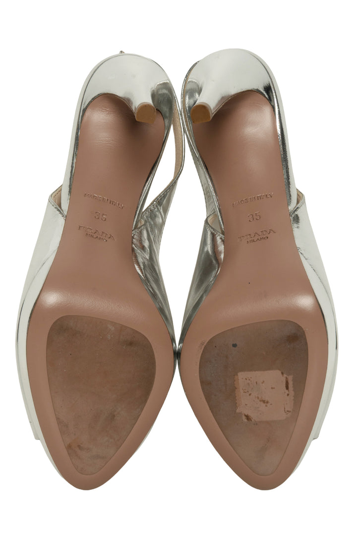 Prada Size 35 Slingback Pumps