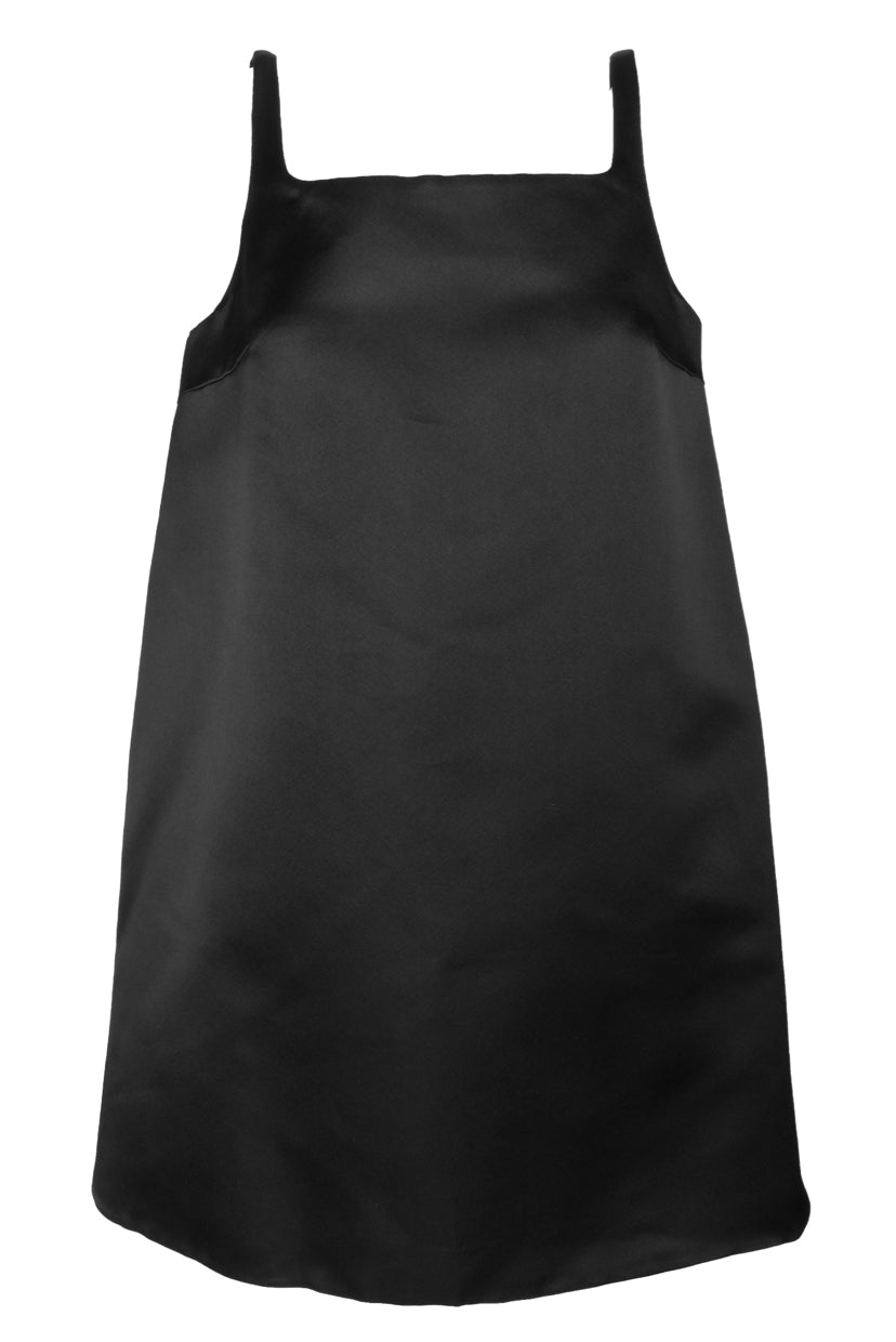 Prada Size 42 2018 Button-Detailed Silk Satin Mini Dress