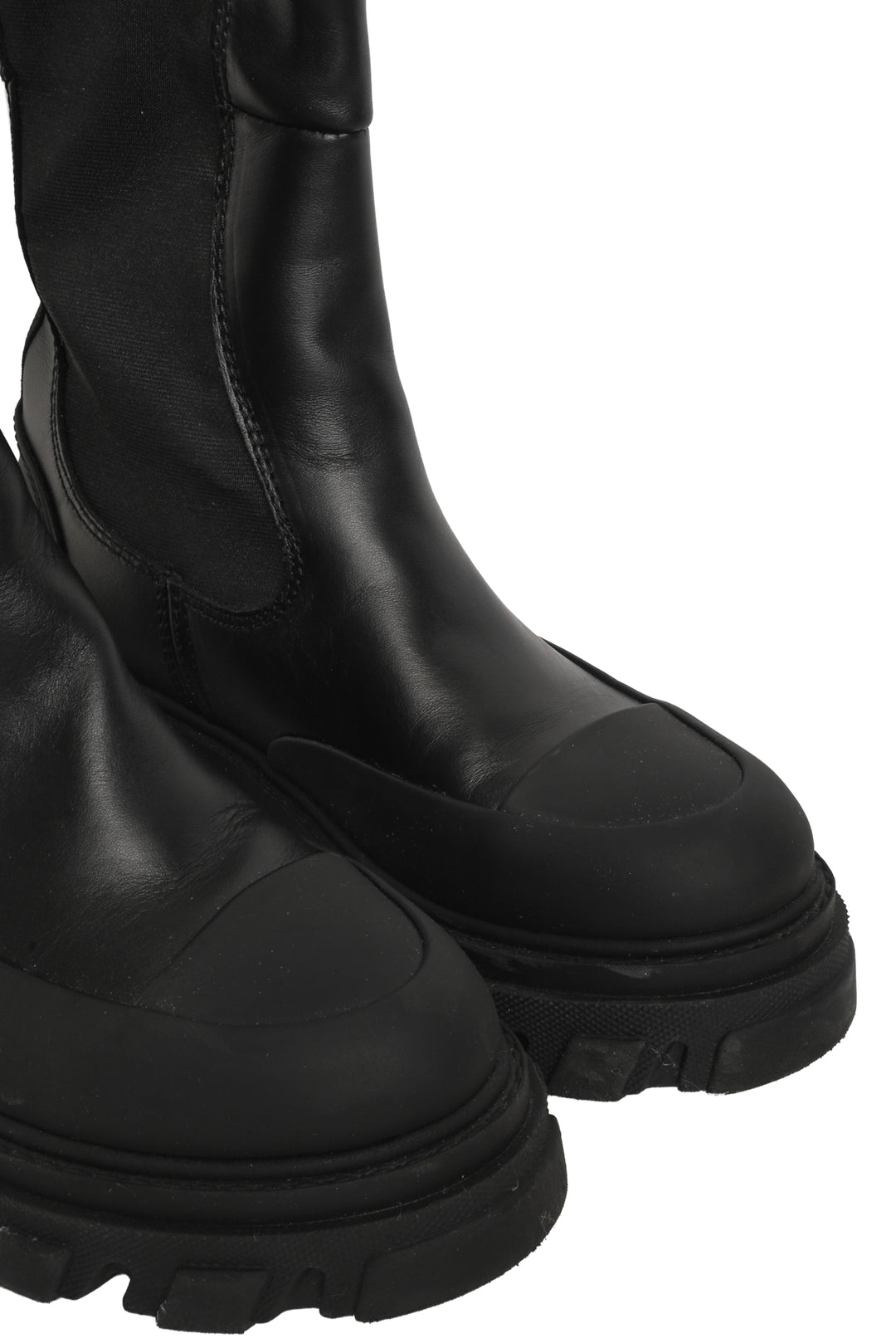 Ganni Size 38 Cleated High Chelsea Boots