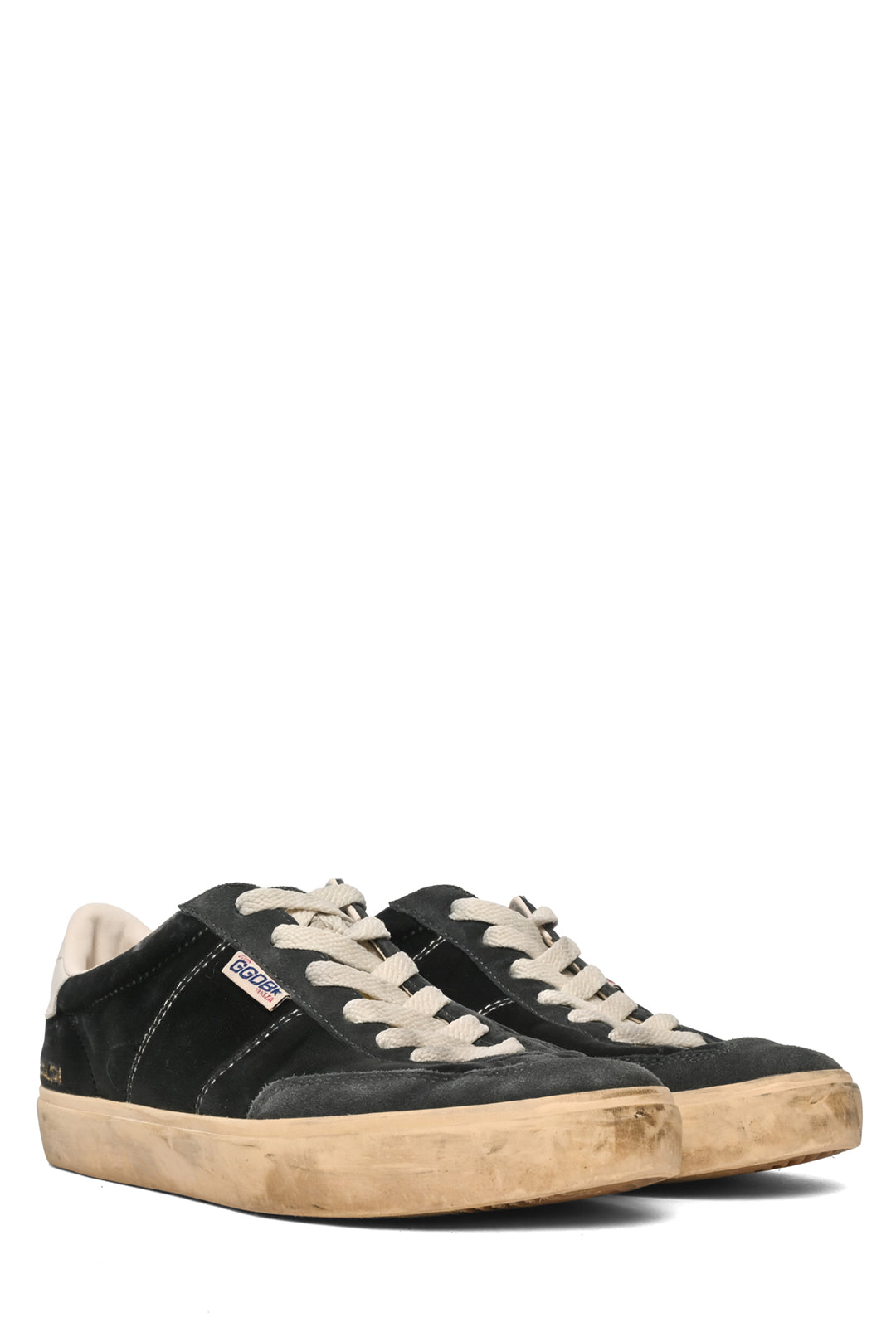 Golden Goose Size 39 Distressed Suede-Trimmed Velvet Soul Star Sneaker