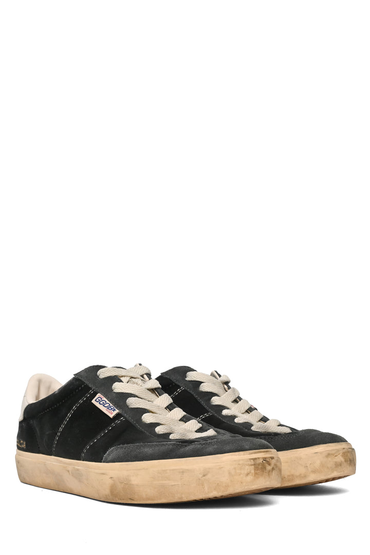 Golden Goose Size 39 Distressed Suede-Trimmed Velvet Soul Star Sneaker