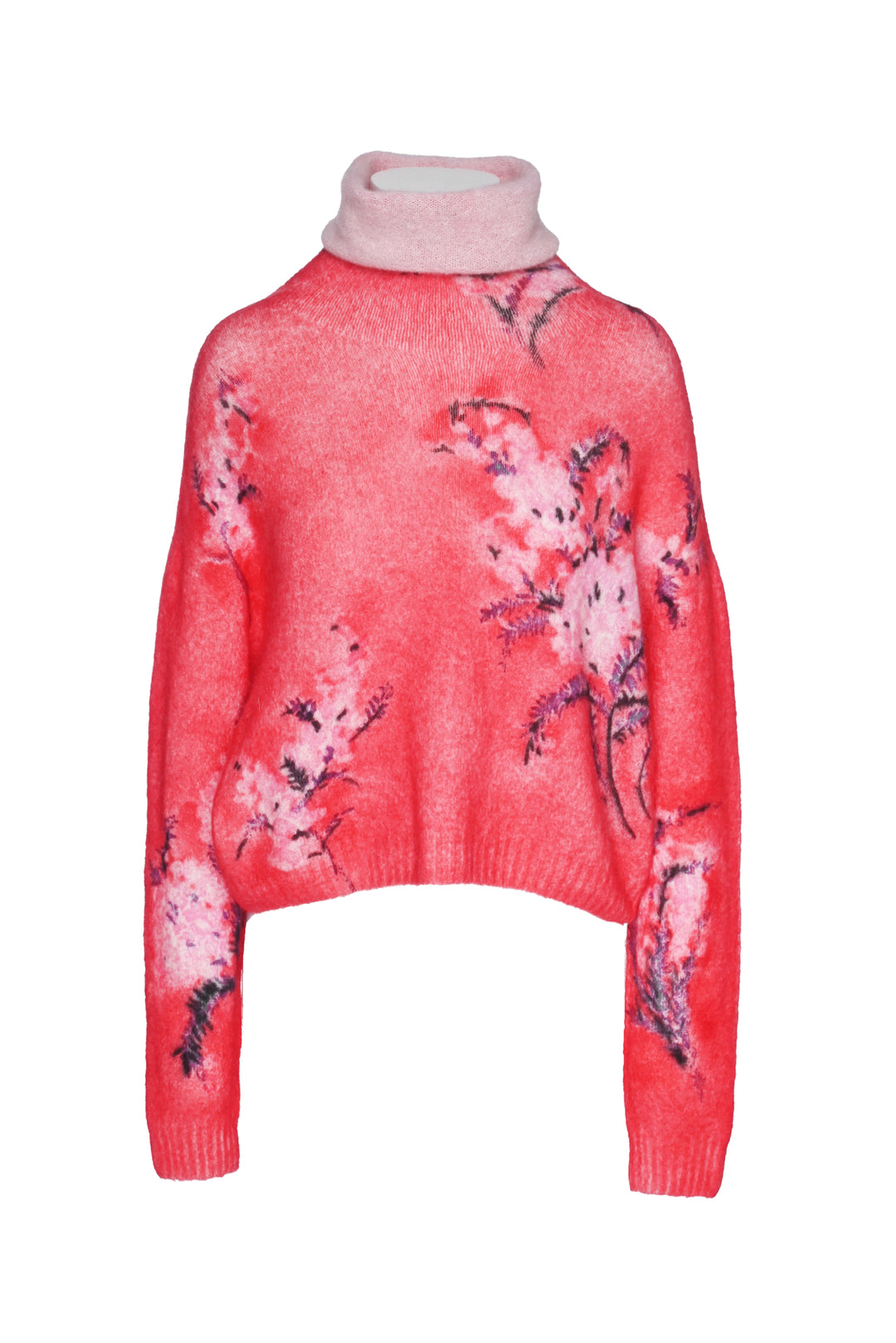 Des Phemmes Size M Floral Turtleneck Sweater