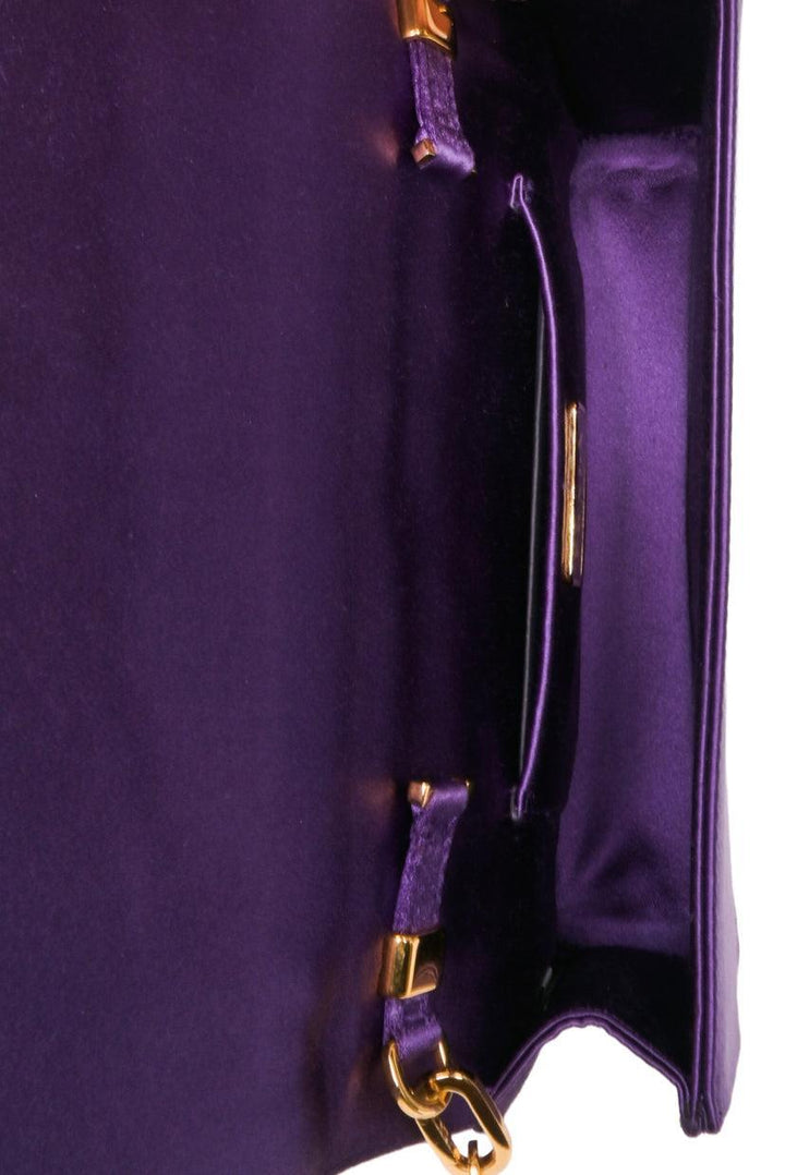 Prada Crystal Embellished Satin Clutch